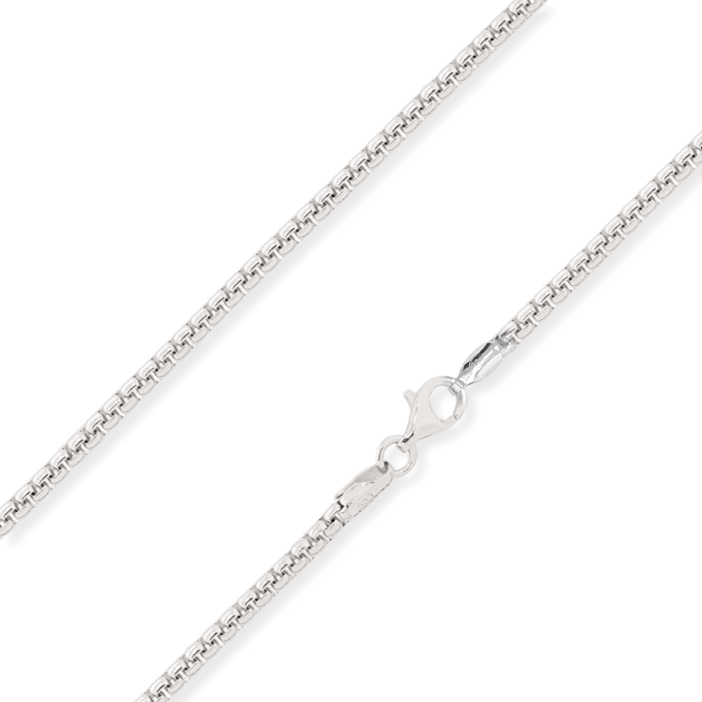 Franco Stellari Round Box Chain Necklace, 2.5mm