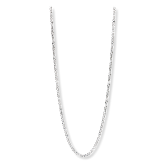 Franco Stellari Round Box Chain Necklace, 2.5mm