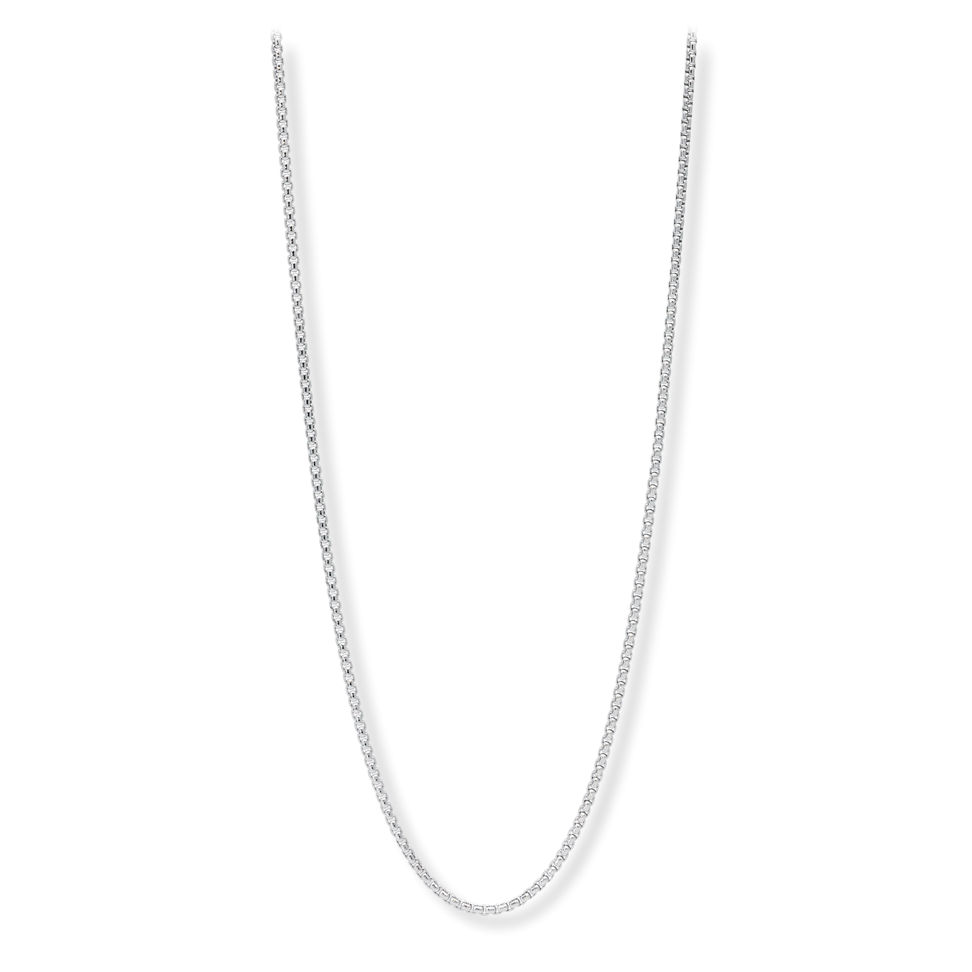 Franco Stellari Round Box Chain Necklace, 2mm