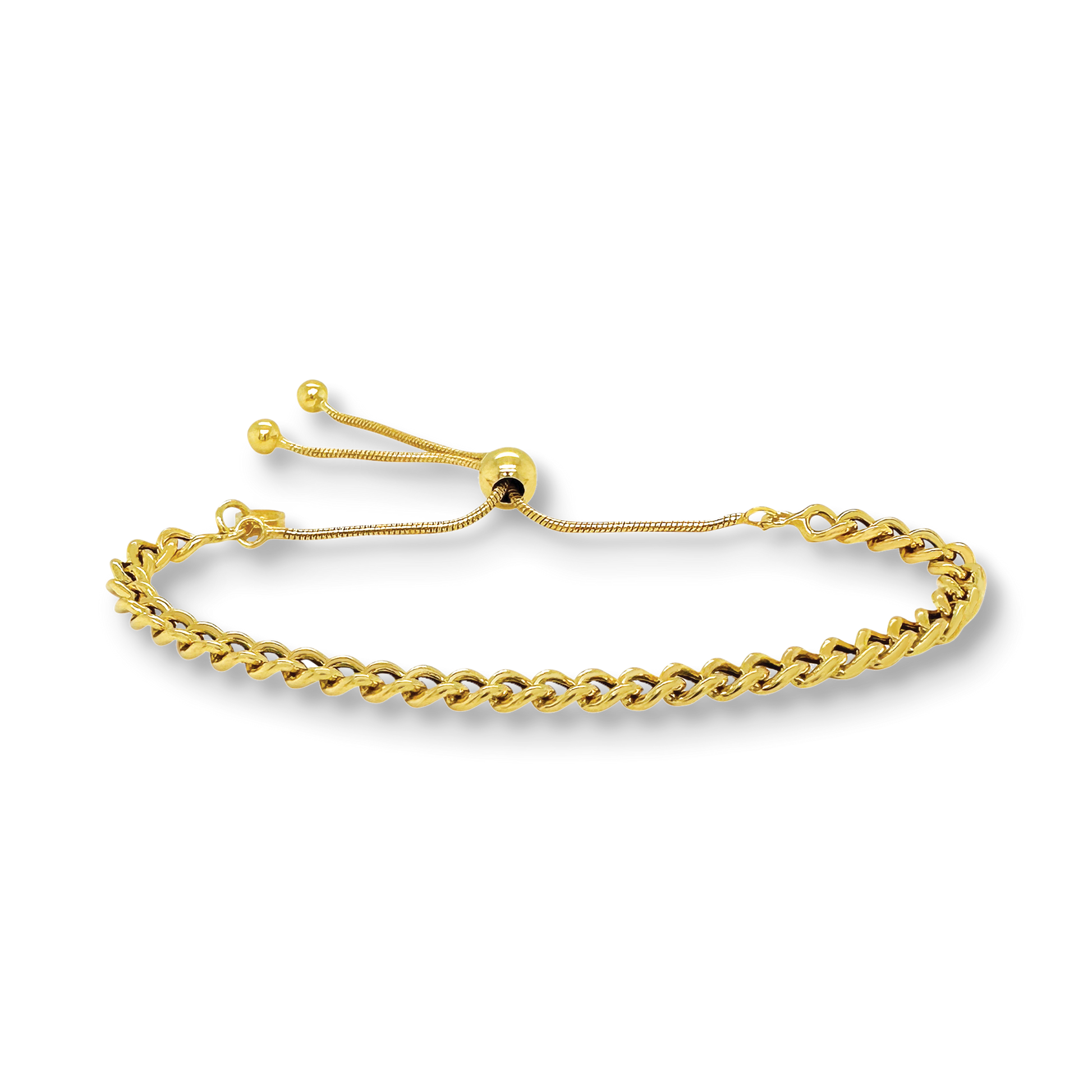 Stellari Gold High Polished Chain Link Bolo Bracelet