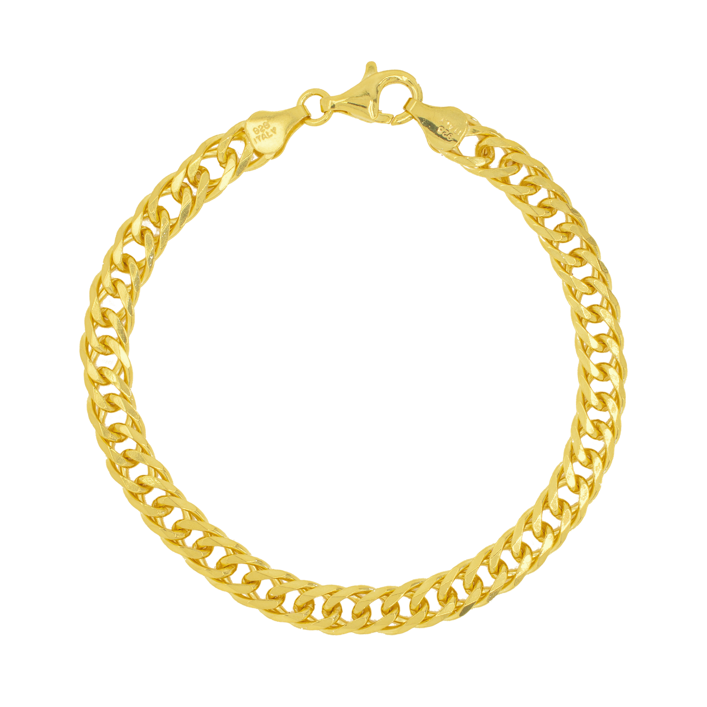 Stellari Gold 7mm Double Link Bracelet 8