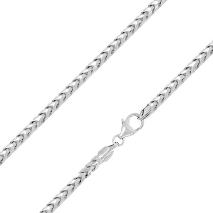 Franco Stellari Italian Sterling Silver 4mm Franco Chain