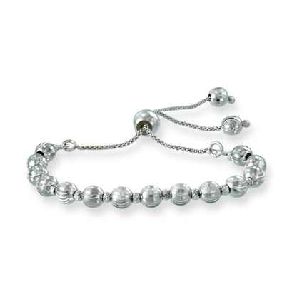 Franco Stellari Italian Sterling Silver Adjustable Bolo Bracelet