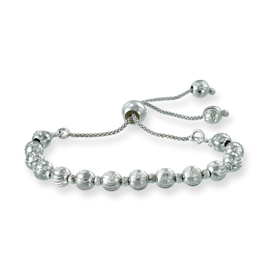 Franco Stellari Italian Sterling Silver Adjustable Bolo Bracelet