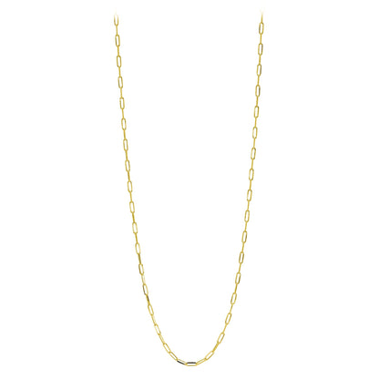 Stellari Gold 18 Karat over Sterling Silver 2.5mm Paperclip Link Chain