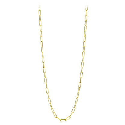 Stellari Gold 18 Karat over Sterling Silver 3.5mm Paperclip Link Chain