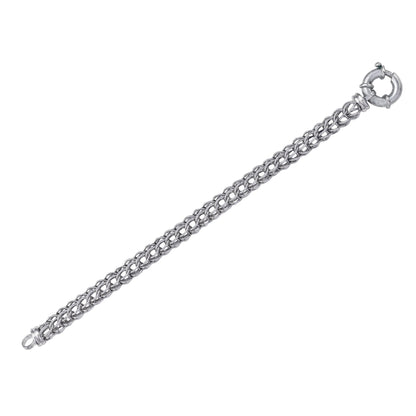 Franco Stellari Italian Sterling Silver Open Mesh Style Bracelet, 7.5"