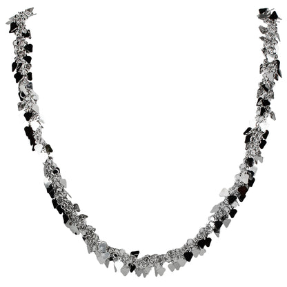 Franco Stellari Italian Sterling Silver Confetti Hearts Necklace, 18"