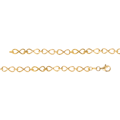 Stellari Gold Diamond-Cut Infinity Links Bracelet