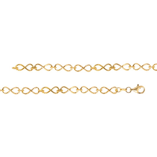 Stellari Gold Diamond-Cut Infinity Links Bracelet