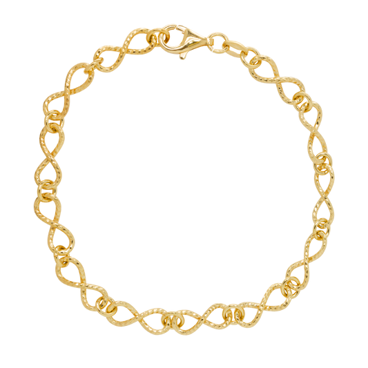 Stellari Gold Diamond-Cut Infinity Links Bracelet