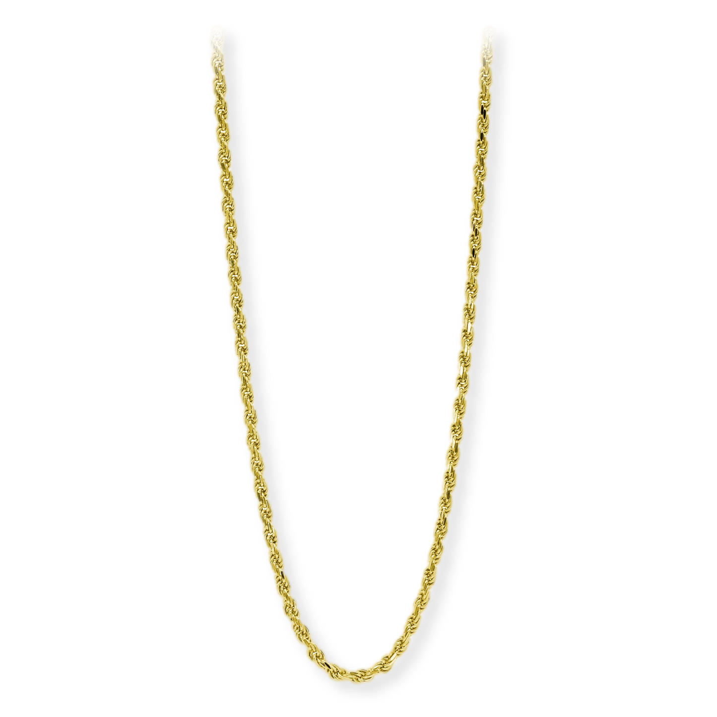 Stellari Gold 18 Karat over Sterling Silver 3.5mm Diamond Cut Rope Chain