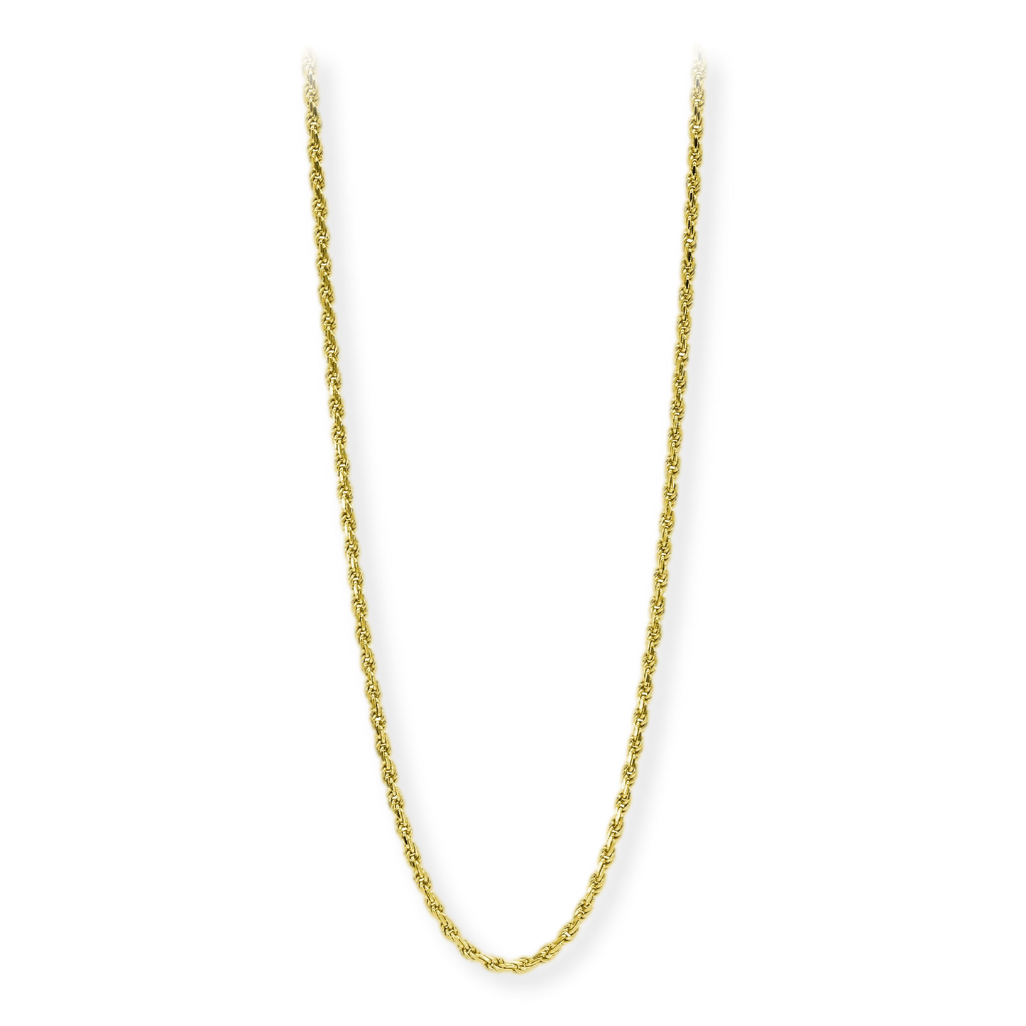 Stellari Gold 18 Karat over Sterling Silver 3mm Diamond Cut Rope Chain