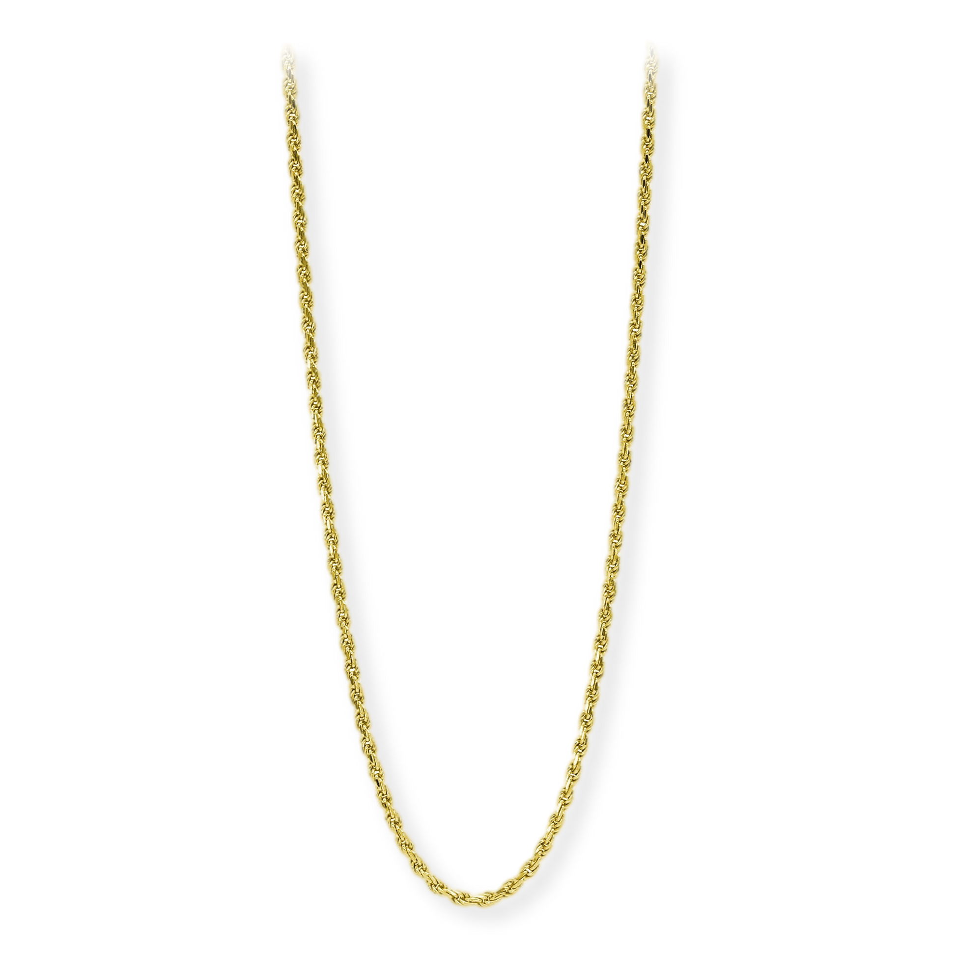 Stellari Gold 18 Karat over Sterling Silver 3mm Diamond Cut Rope Chain