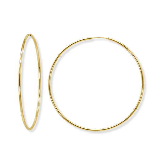Stellari Gold Polished 2x50mm Endless Hoop Earrings