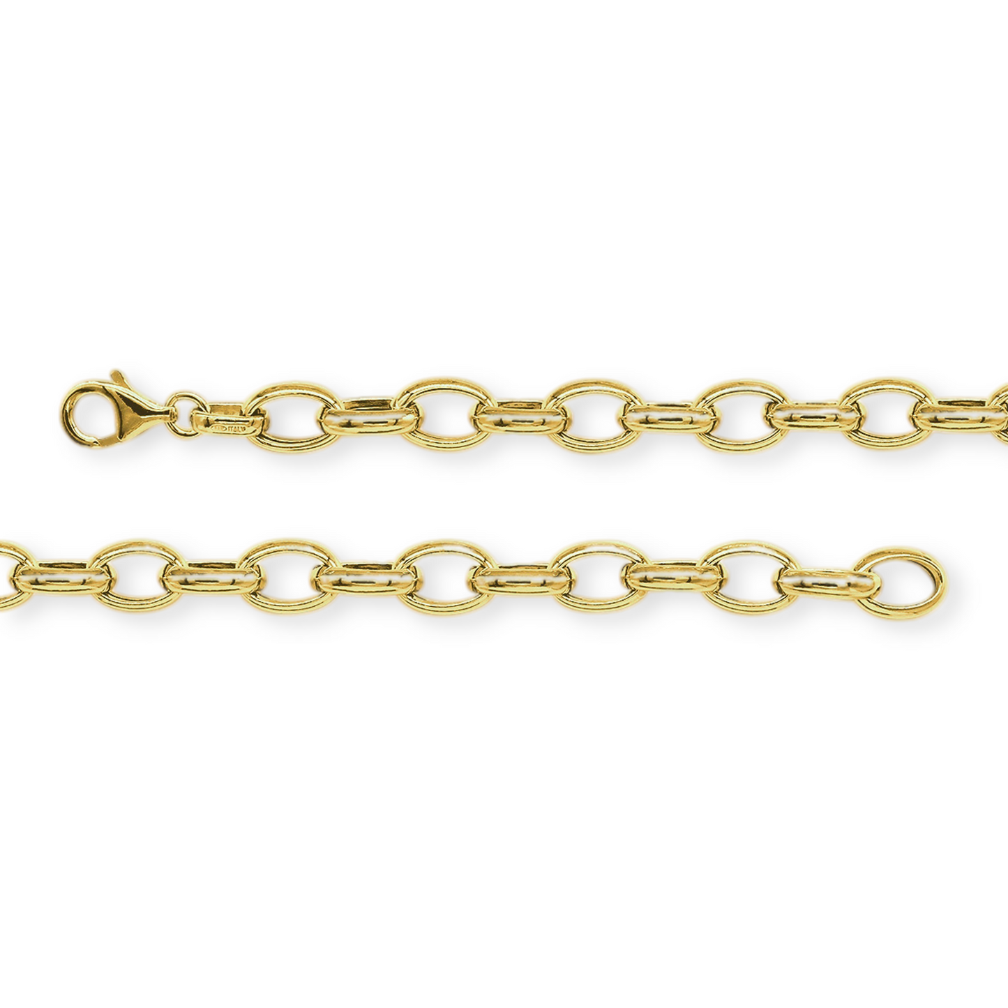 Stellari Gold Italian Polished Oval Link Chain